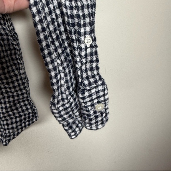 J. Crew Navy and White Gingham Shirt - Picture 5 of 9